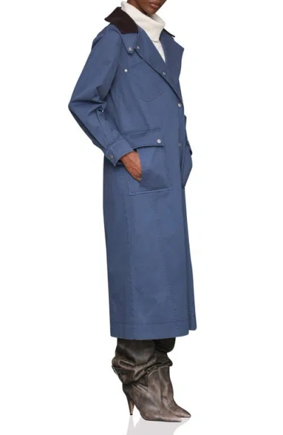 Avec Les Filles Asymmetric Stretch Cotton Long Coat