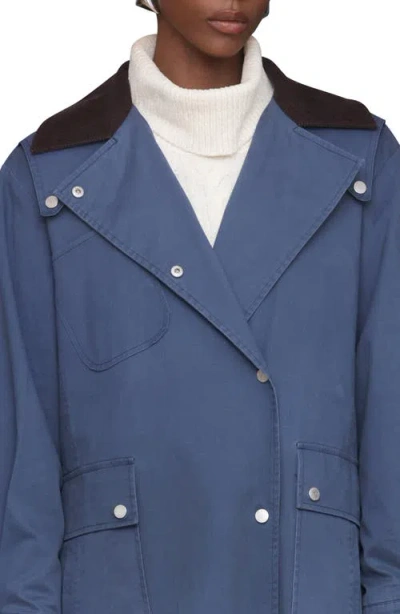 Avec Les Filles Asymmetric Stretch Cotton Long Coat