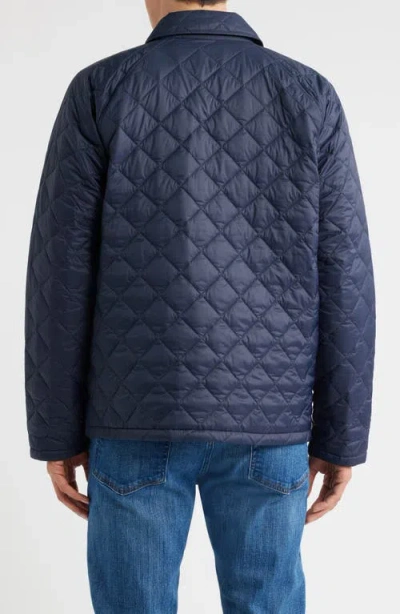 Barbour Tracker Diamond Quilted Jacket In Blue