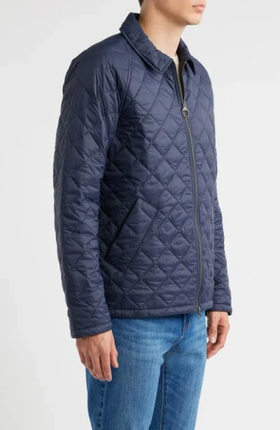 Barbour Tracker Diamond Quilted Jacket In Blue
