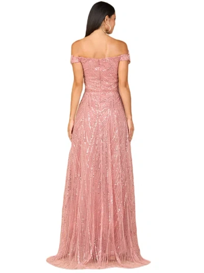 Lara New York Off Shoulder Beaded Ballgown