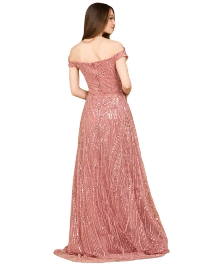 Lara New York Off Shoulder Beaded Ballgown