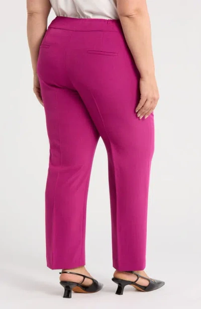 Kasper Flat Front Slim Pants In Pink