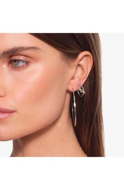 Lana Diamond Crossover Hoop Earrings