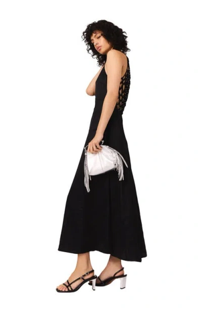 Maje Flowy Maxi Dress With Braided Back