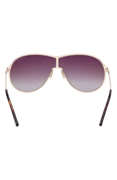Tom Ford Gais 71mm Oversize Mirrored Pilot Sunglasses