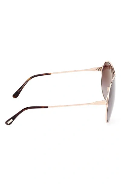 Tom Ford Gais 71mm Oversize Mirrored Pilot Sunglasses