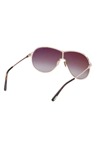 Tom Ford Gais 71mm Oversize Mirrored Pilot Sunglasses