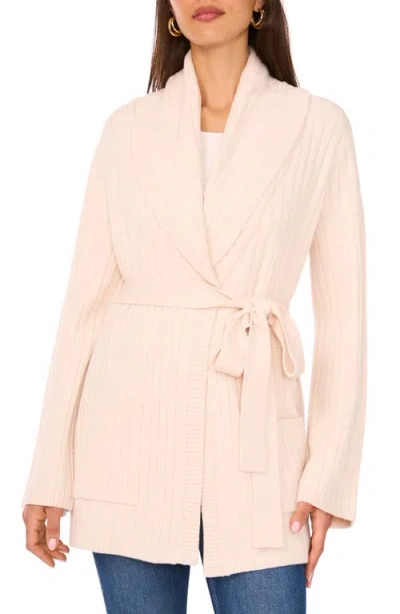Vince Camuto Shawl Collar Belted Cardigan In Neutral