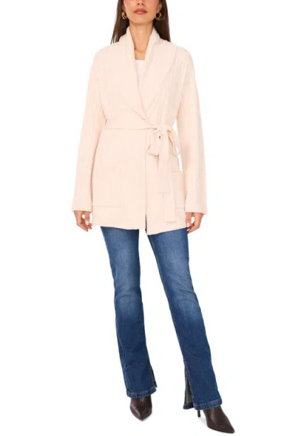 Vince Camuto Shawl Collar Belted Cardigan In Neutral