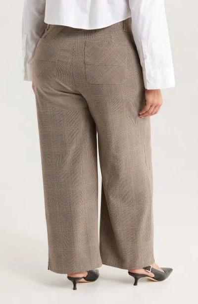 Wit & Wisdom Skyrise Glen Plaid Pleated Wide Leg Trousers