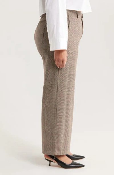 Wit & Wisdom Skyrise Glen Plaid Pleated Wide Leg Trousers