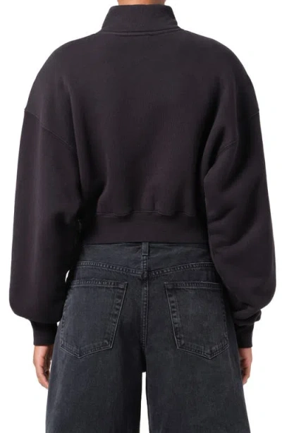 Agolde Asta Oversize Crop Zip Sweatshirt
