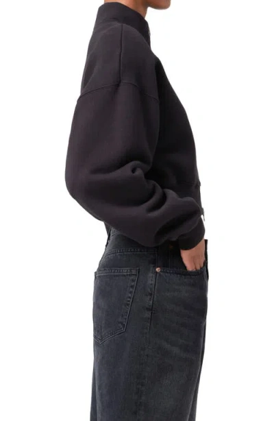 Agolde Asta Oversize Crop Zip Sweatshirt
