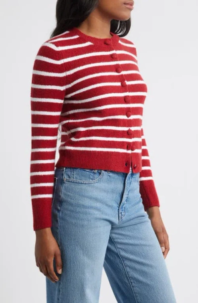 Madewell Kensington Cardigan In Red