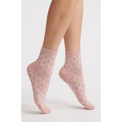 Stems Floral Intarsia Quarter Socks