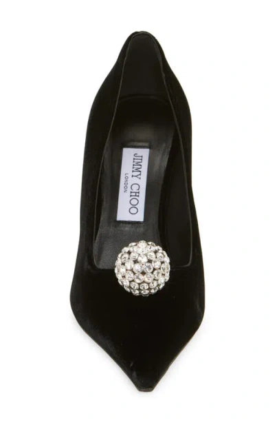 Jimmy Choo Orb Pointed Toe Velvet Pump
