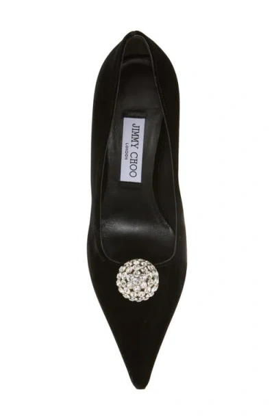 Jimmy Choo Orb Pointed Toe Velvet Pump