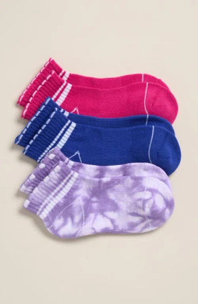 Zella Girl Kids' Assorted 2-pack Scalloped Crew Socks In Blue