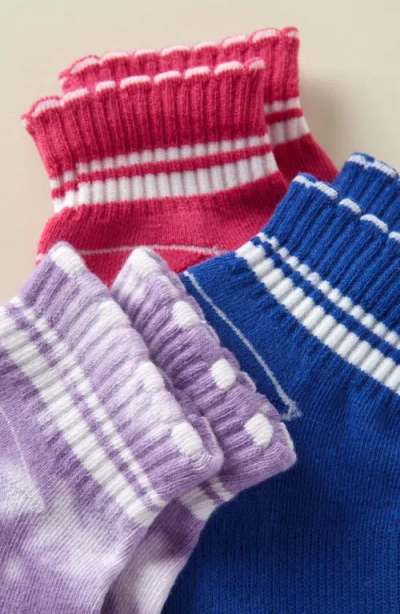 Zella Girl Kids' Assorted 2-pack Scalloped Crew Socks In Blue