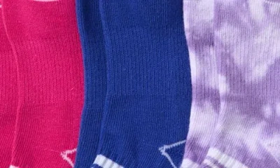 Zella Girl Kids' Assorted 2-pack Scalloped Crew Socks In Blue