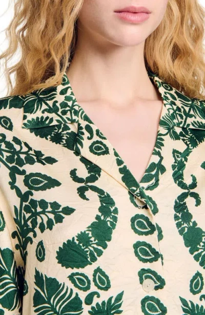 Sandro Floral Motif Shirt