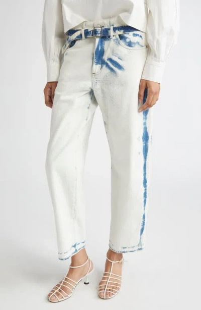 Proenza Schouler Ellsworth Belted Crop Jeans In Blue