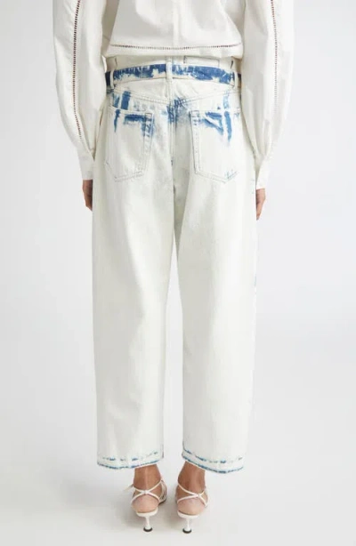 Proenza Schouler Ellsworth Belted Crop Jeans In Blue