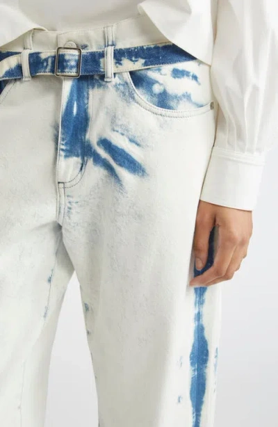 Proenza Schouler Ellsworth Belted Crop Jeans In Blue