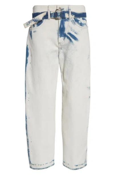 Proenza Schouler Ellsworth Belted Crop Jeans In Blue
