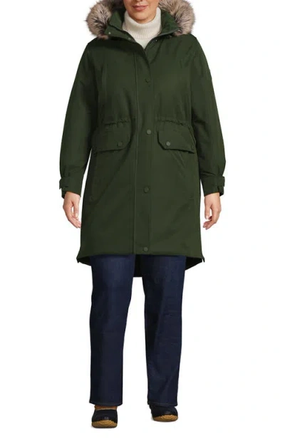 Lands' End Expedition Waterproof Down Winter Parka With Faux Fur Hood