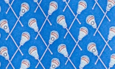Vineyard Vines Kids' Lacrosse Silk Tie In Blue