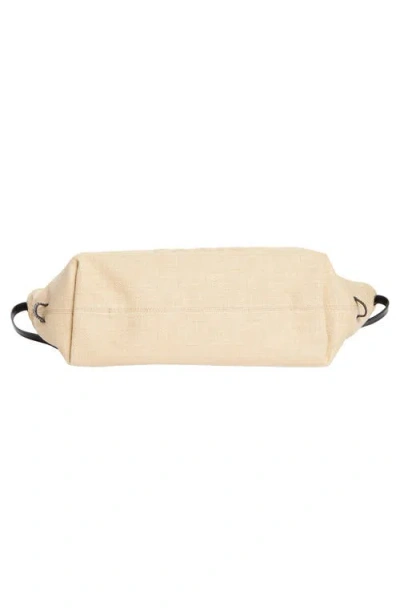 Balmain Track Raffia & Jacquard Tote