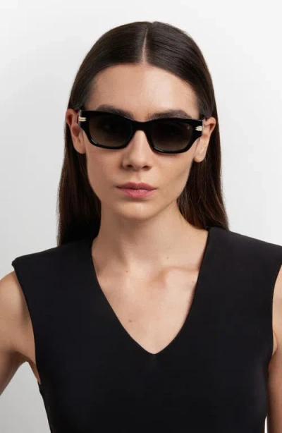 Stuart Weitzman 52mm Gradient Rectangular Sunglasses