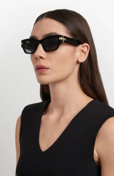Stuart Weitzman 52mm Gradient Rectangular Sunglasses