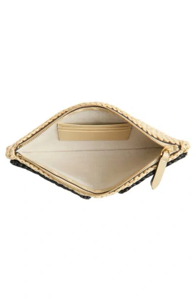 Valentino Garavani Garavani Viva Superstar Small Pouch In Synthetic Raffia Woman Natural Uni