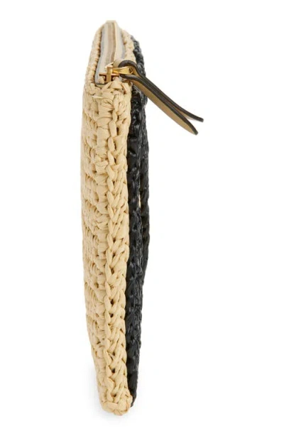 Valentino Garavani Garavani Viva Superstar Small Pouch In Synthetic Raffia Woman Natural Uni