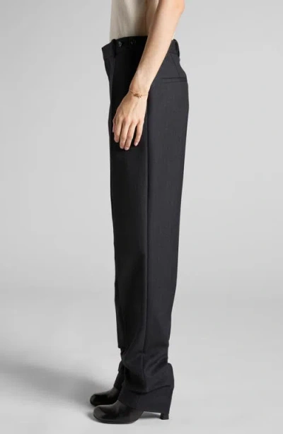 Bottega Veneta Stripe Wool Twill Straight Leg Pants