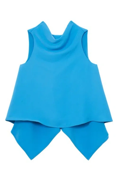 Reiss Simone Cowl Neck Sleeveless Trapeze Top In Blue
