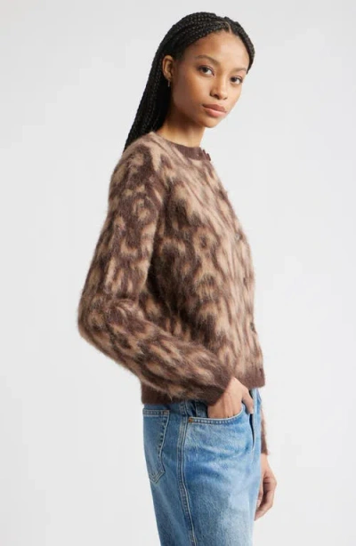 Nordstrom Leopard Crewneck Cardigan In Multi