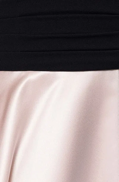Xscape Evenings Mixed Media Strapless Ball Gown