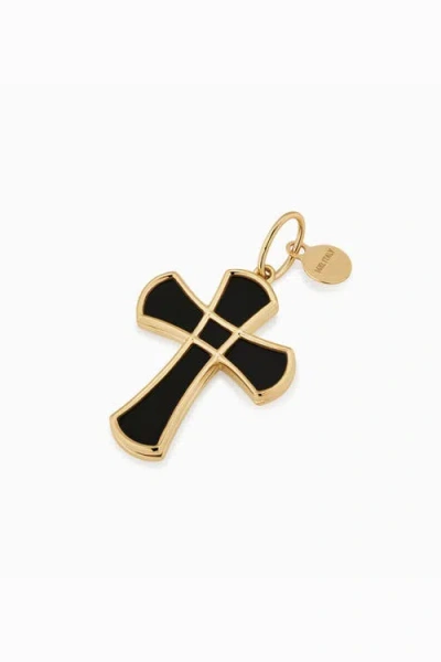 Oradina 14k Gold Bless Me Cross Pendant Charm
