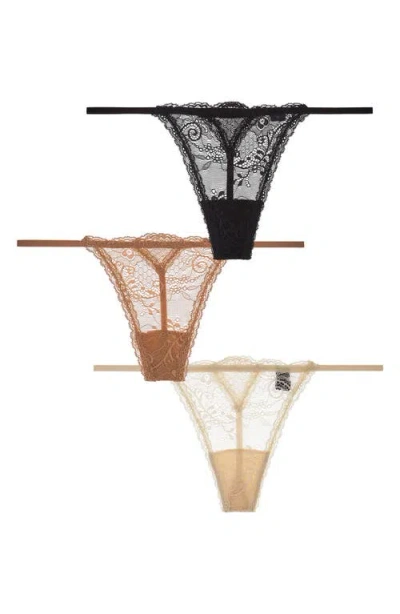 Journelle Sapna Assorted 3-pack G-string Thongs