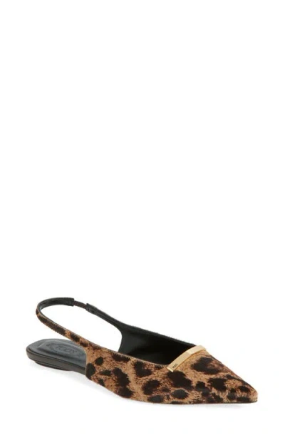Tod's Slingback Ballerinas In Pony Effect Leather