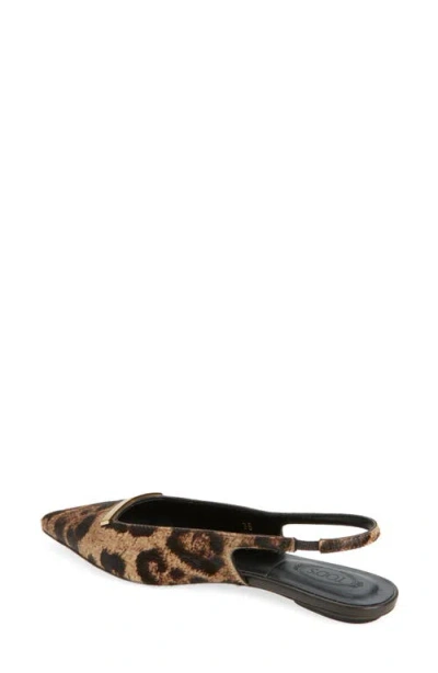 Tod's Slingback Ballerinas In Pony Effect Leather