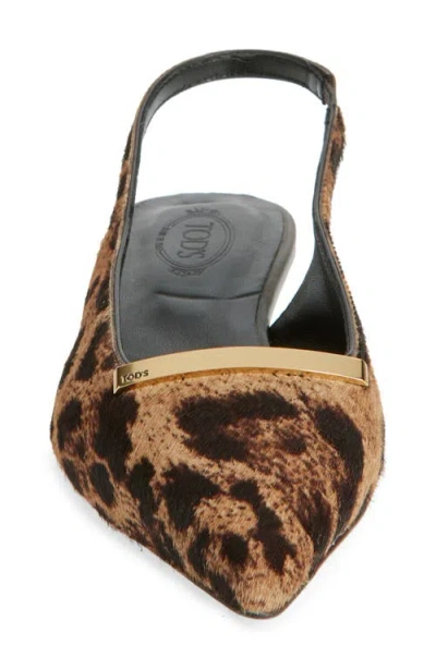 Tod's Slingback Ballerinas In Pony Effect Leather