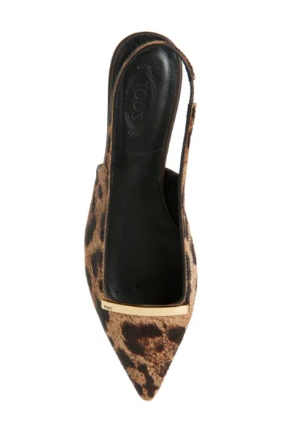 Tod's Slingback Ballerinas In Pony Effect Leather