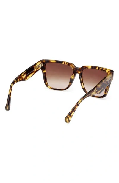 Max Mara Glimpse2 57mm Gradient Polarized Square Sunglasses