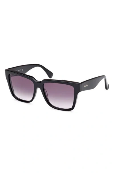 Max Mara Glimpse2 57mm Gradient Polarized Square Sunglasses