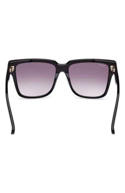 Max Mara Glimpse2 57mm Gradient Polarized Square Sunglasses